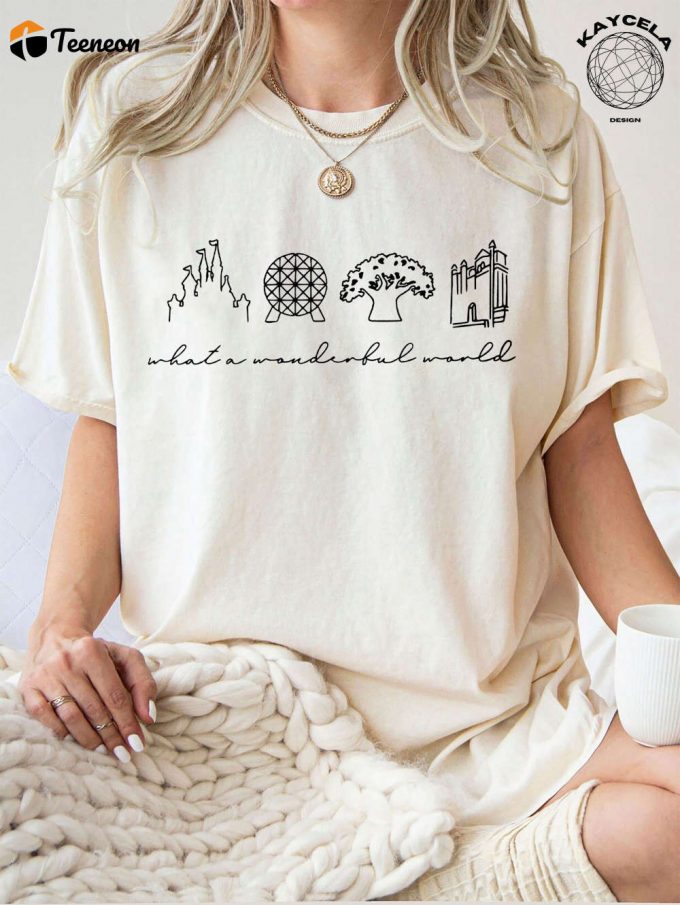 Discover The Magic: Women S Disney Shirt Collection - What A Wonderful World Magical Designs Disneyland &Amp;Amp; Disneyworld Shirts With Disney Castle 1