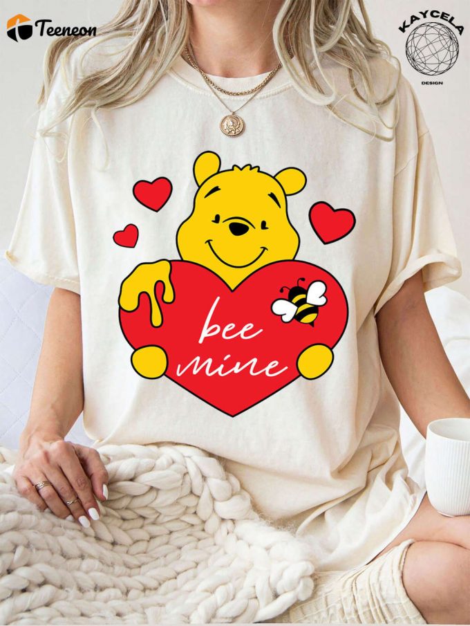 Disney Valentine Shirt: Winnie Pooh Be Mine Disneyland Lover Day Women S Valentines Day Apparel 1