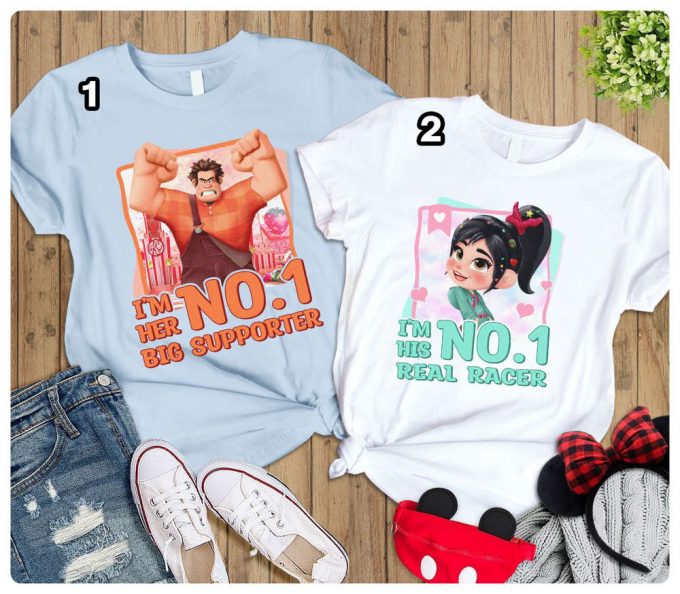 Disneyland Couple Shirts: Wreck It Ralph &Amp; Vanellope Real Racer Perfect Valentine S Matching Shirts 2