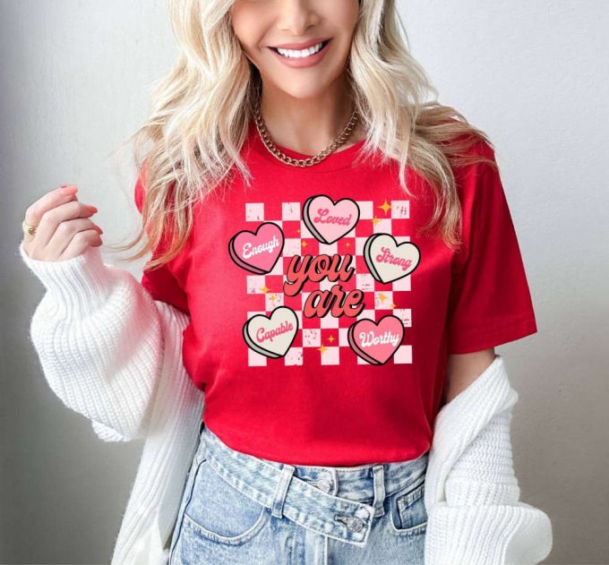 You Are Loved T-Shirt: Retro Valentines Day Teacher &Amp; School Heart Shirt - Motivational &Amp; Inspirational Sayings 2