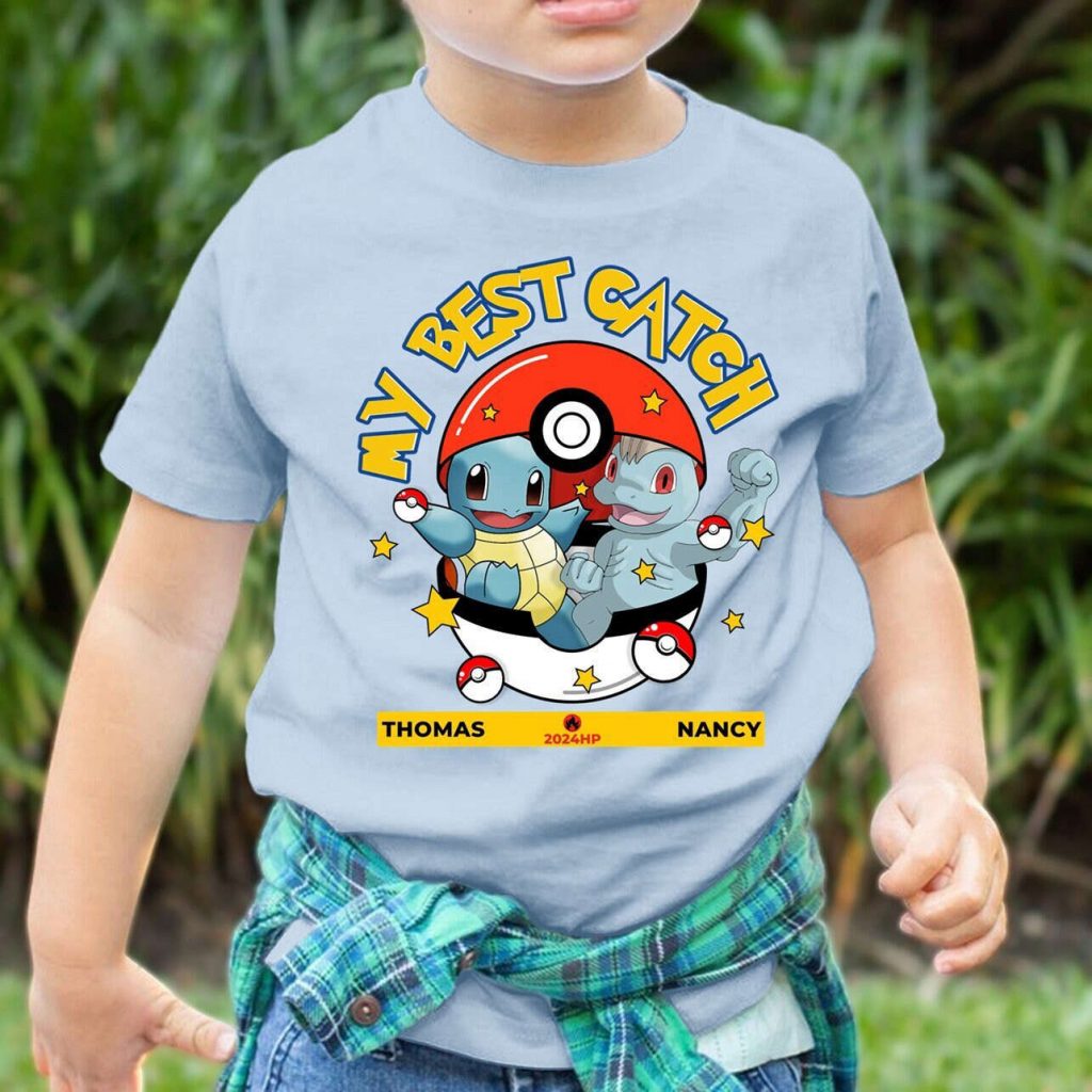 You Are My Best Catch Pokemon Birthday Shirt - Funny Pikachu Toddler T-Shirt For Family 2