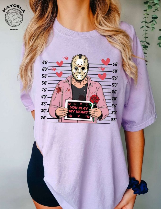 You Slay My Heart Shirt: Horror Valentine Day Gift Featuring Jason Voorhees - Perfect Creepy Valentine Sweater For Horror Fans 2