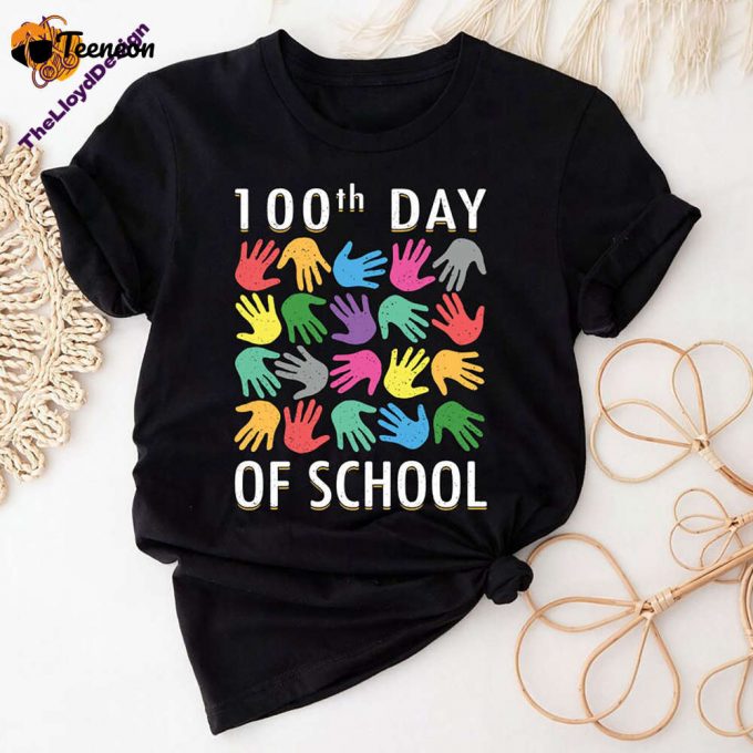 100Th Day Of School T-Shirt: Vintage Teacher Shirt For Back To School Celebrate 100 Days! 1