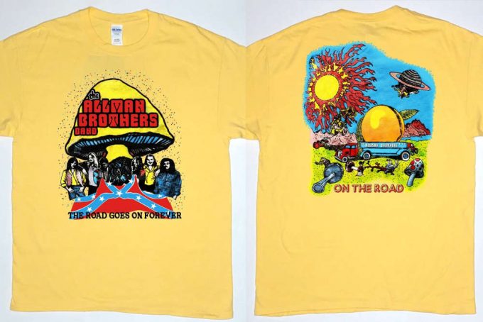 1980 Allman Brothers Band T-Shirt: The Road Goes On Forever - 80S Rock Concert Shirt 2