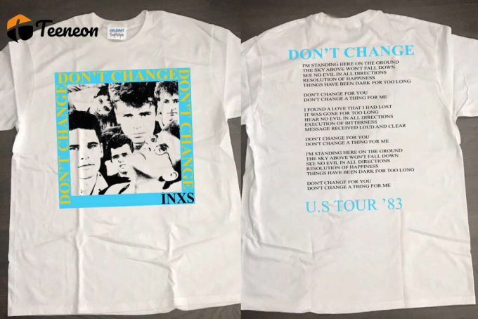 1983 Inxs Don T Change Tour T-Shirt: Authentic 80S Rock Music Tee 1