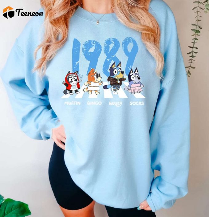 1989 Bluey Eras Tour Shirt - All Albums T-Shirt Sweatshirt Hoodie - Perfect For Swiftie Fans! 1