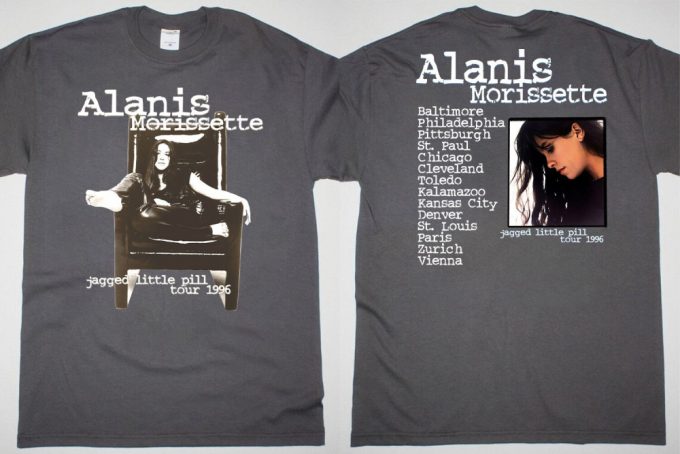 Vintage 1996 Alanis Morissette Tour T-Shirt: Jugged Little Pill Pop Music Shirt 2