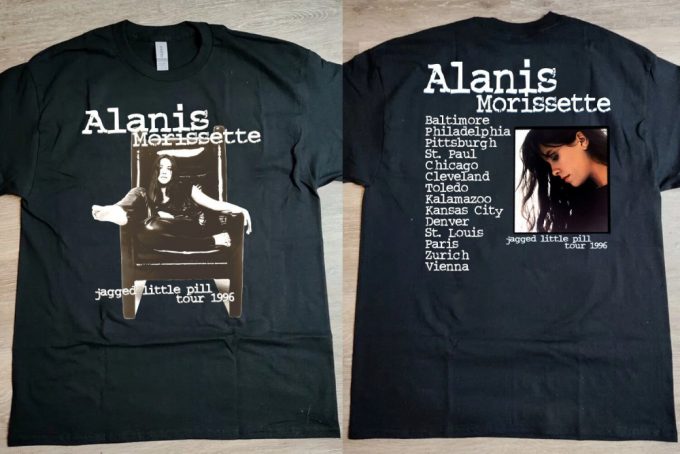 Vintage 1996 Alanis Morissette Tour T-Shirt: Jugged Little Pill Pop Music Shirt 3