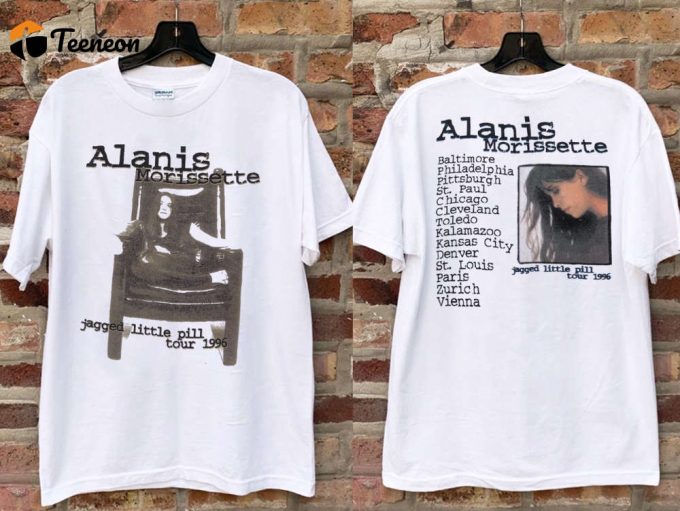 Vintage 1996 Alanis Morissette Tour T-Shirt: Jugged Little Pill Pop Music Shirt 1