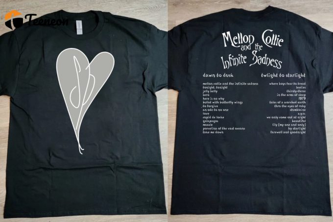 1996 Smashing Pumpkins Mellon Collie Heart T-Shirt - Rock Tee 1