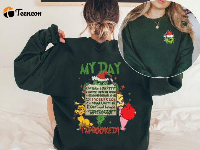 Spread Holiday Cheer With 2-Sided Grinch Christmas Funny Shirt - Perfect Gift For Festive Season! 1