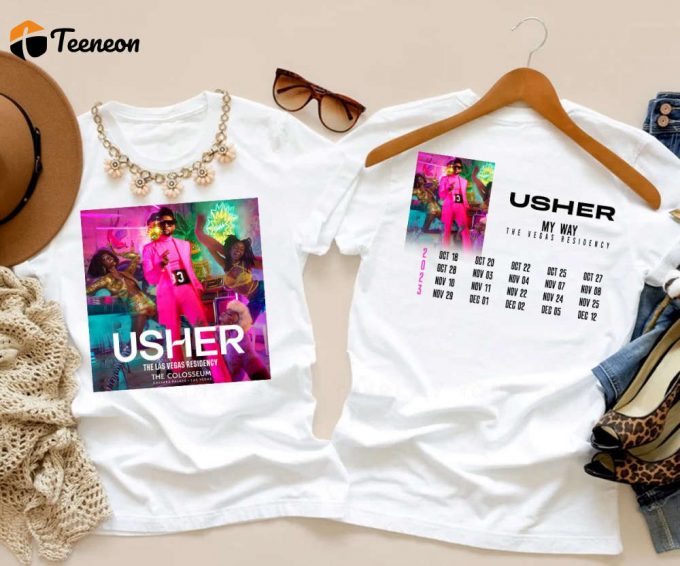 2023 Usher Vegas Tour T-Shirt: Rnb Music Concert Tee 1