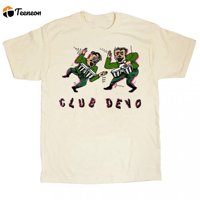 90S Club Devo T-Shirt: Funny Rock Concert Shirt For Devo Tour 2023 And 90S Music Fans 1