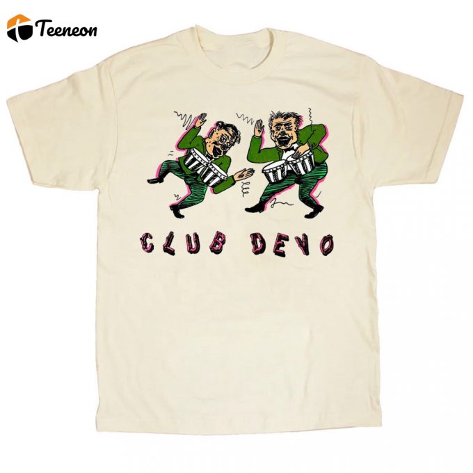 90S Club Devo T-Shirt: Funny Rock Concert Shirt For Devo Tour 2023 1