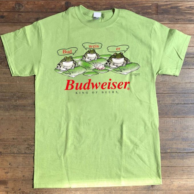 Vintage 95 Beer Frogs T-Shirt: Bud Weis Er Frog King Of Beer 90S Beer Lover Shirt 2