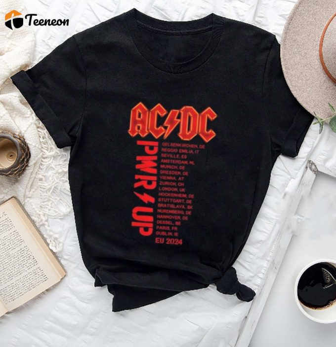 Ac Dc Pwr Up 2024 Tour Shirt Official Acdc Merch &Amp;Amp; Fan Gifts 1