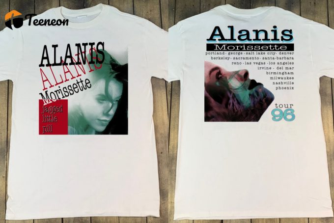 Vintage 90S Alanis Morissette Tour T-Shirt: Jagged Little Pill 96 &Amp;Amp; Music Tour Tee 1