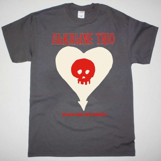 Alkaline Trio Heart Skull T-Shirt Blood Hair &Amp; Eyeballs Tour 2024 Concert Tee 3