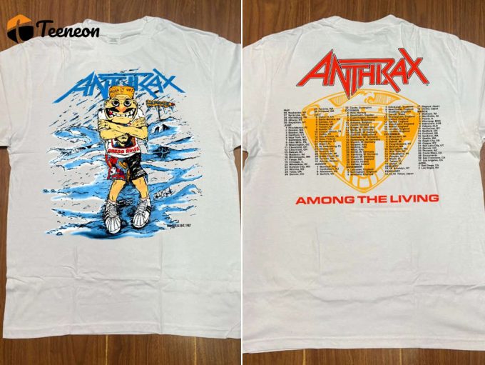 Anthrax Among The Living Tour 1987 T-Shirt: Vintage Anthrax Band Shirt 1