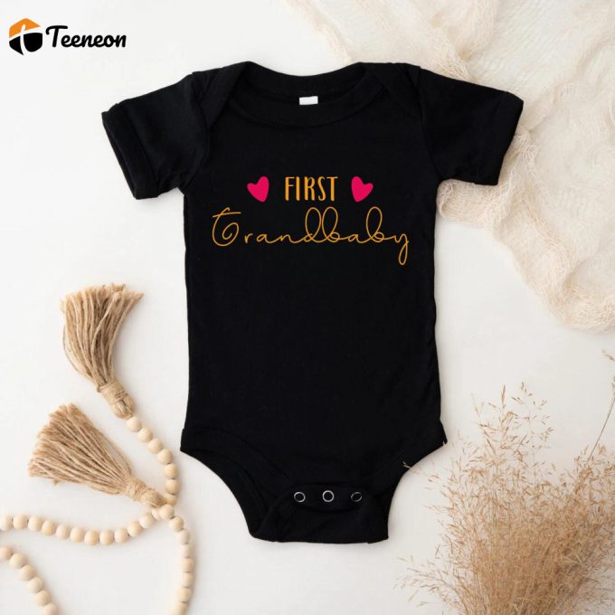 First Grandchild Announcement Onesie - Coming Soon Bodysuit For Pregnancy Reveal 1