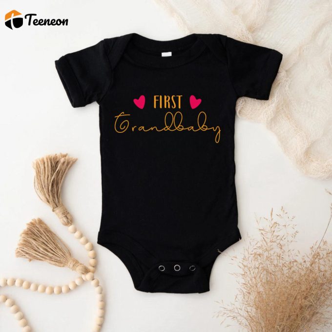 Adorable Baby Announcement Onesie First Grandbaby Reveal Pregnancy Coming Soon Bodysuit 1