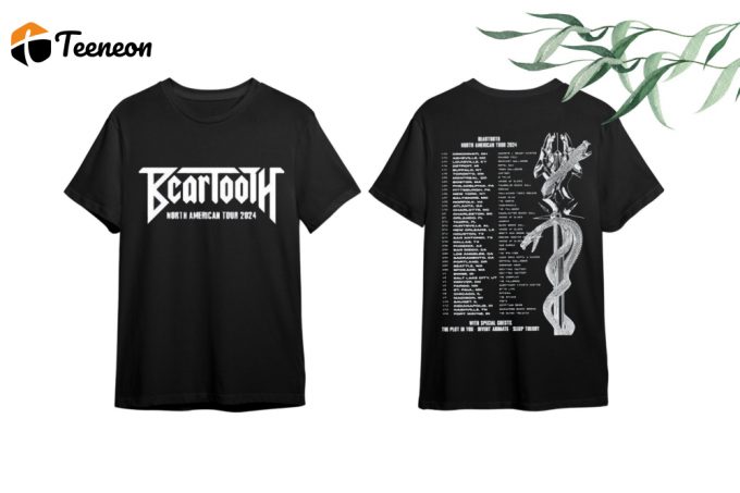 Exclusive Beartooth Shirt: North American 2024 Tour Fan Concert Tee - Limited Edition Merchandise! 1