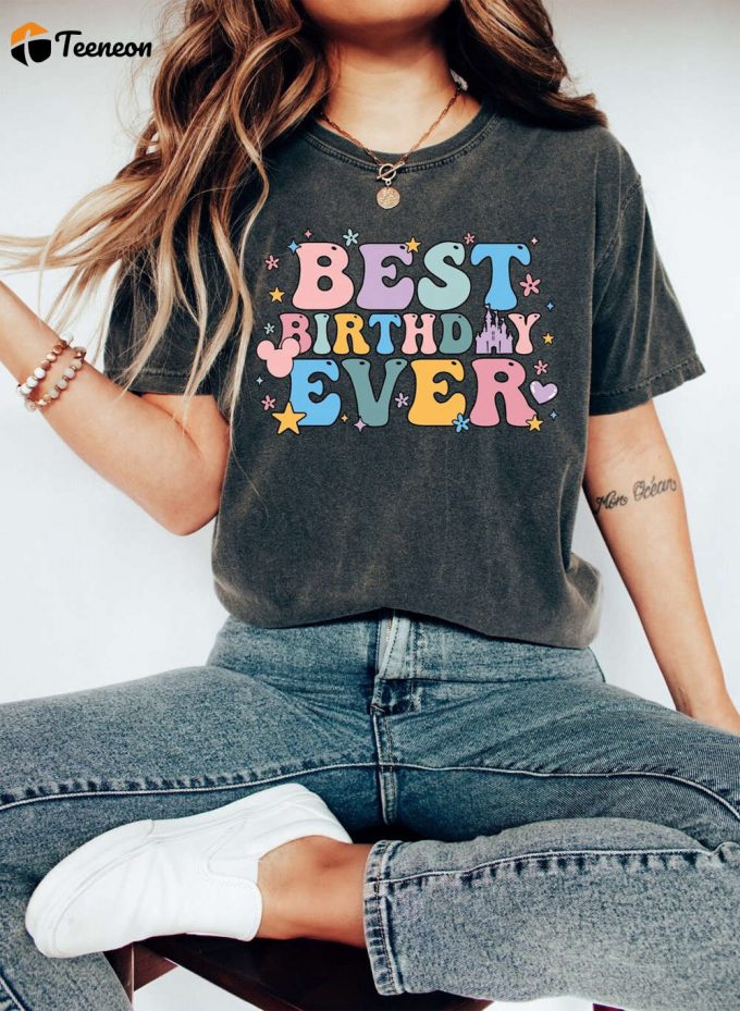 Unforgettable Best Birthday Ever Shirt For Kids Adults Disney Ears Retro Wdw - Magical Bday Shirt 1