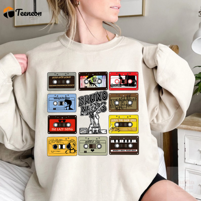 Get Groovy With Bruno Mars Cassette Tape Shirt - Retro Style Music Merchandise 1