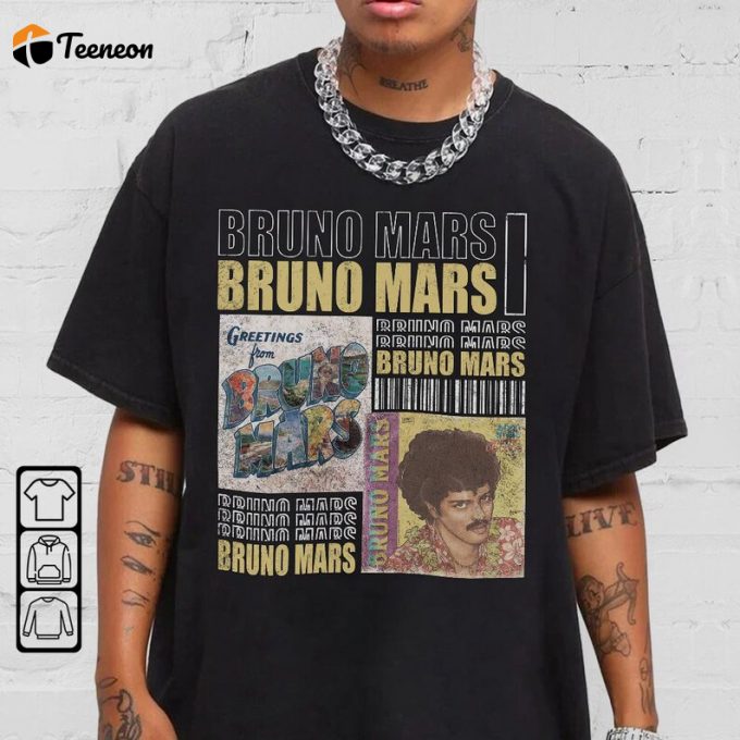 Bruno Mars Hip Hop 90S Retro Vintage Shirt: Stylish &Amp;Amp; Trendy Music Merchandise 1