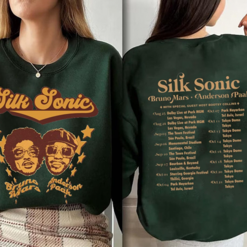 Silk Sonic Album Shirt by Bruno Mars: Stylish Merchandise for Fans