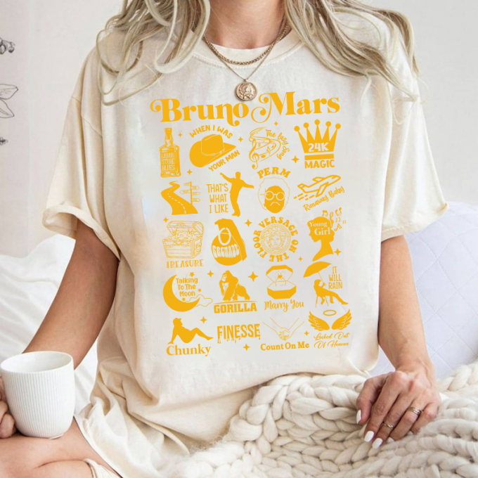 Unleash Your Inner Fan With Bruno Mars Greatest Songs Shirt: A Must-Have For Music Lovers! 3