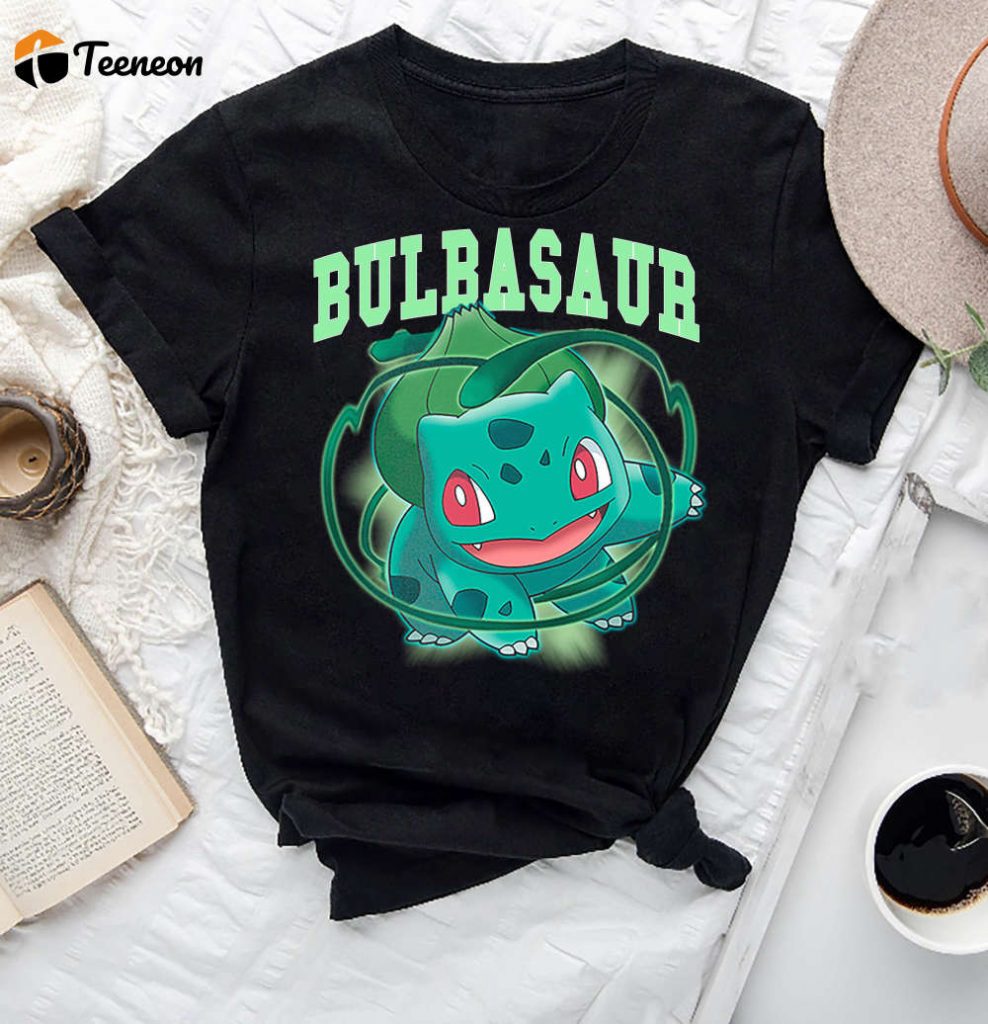 Bulbasaur Pokemon T-Shirt: Fan Gifts Vintage Graphic Tee Pokemon Shirt 2