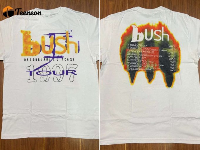 Bush Razorblade Suitcase Tour 97 T-Shirt: Authentic 90S Concert Rock Shirt 1