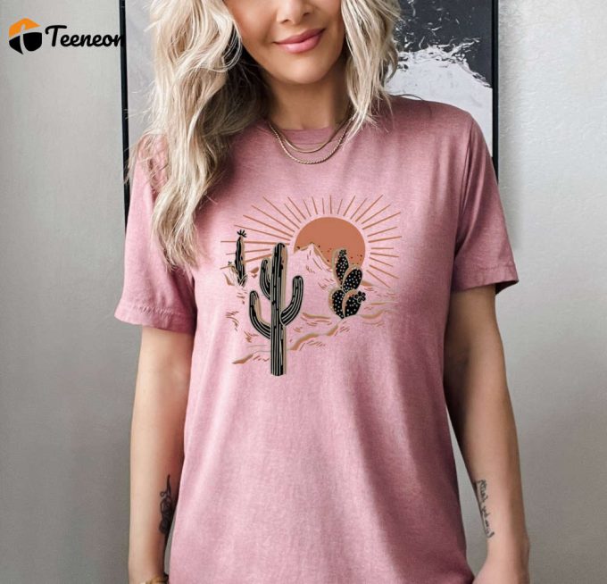 Cactus Plant T-Shirt: Sun Shirt For Adventurous Travelers Perfect Vacation &Amp;Amp; Holiday Gift Trending Summer Tee For Desert Adventures 1