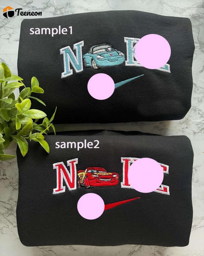 Cars Lightning Mc Quee N &Amp;Amp; Sa L Ly Embroidered Sweatshirt Valentine Hoodie 1