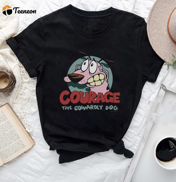 Cartoon Network Courage The Cowardly Dog T-Shirt - Vintage Fan Gift 1