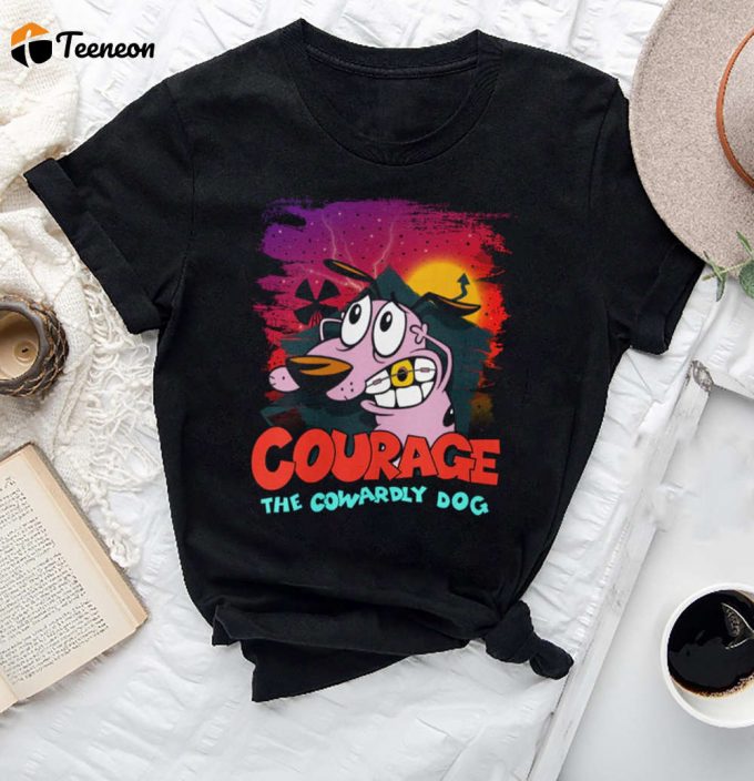 Vintage Cartoon Network Courage The Cowardly Dog T-Shirt - Perfect Fan Gift 1