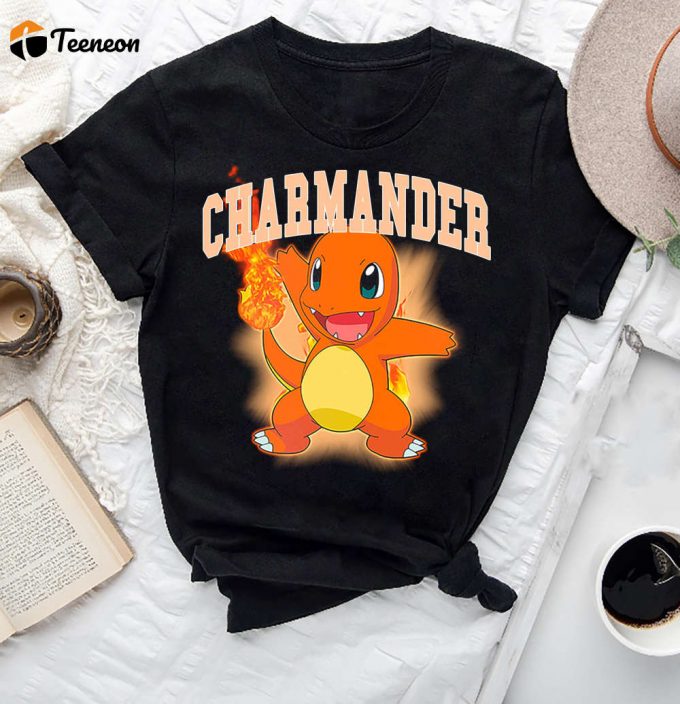 Charmander Pokemon T-Shirt: Vintage Graphic Tee Perfect Fan Gift With Charizard Design 1