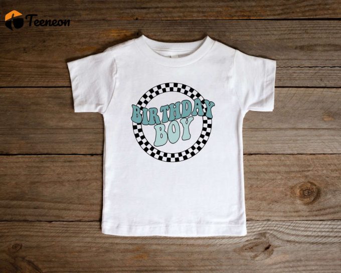 Checkerboard Birthday Boy Shirt - Onesie For The Birthday Boy! Race Into 1St Birthday With This Kid Shirt 1