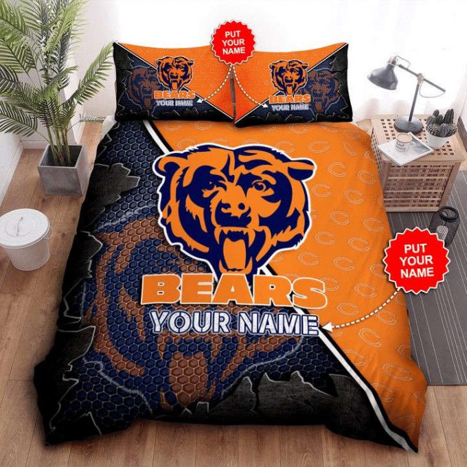 Ultimate Chicago Bears Custom Name Bedding Set Gift For Fans - Perfect Gift For Fans! 1