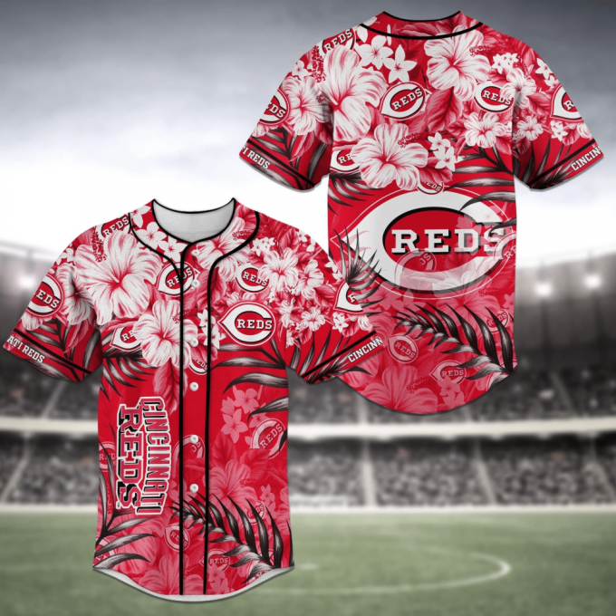 Cincinnati Reds Mlb Baseball Jersey Shirt Flower 2