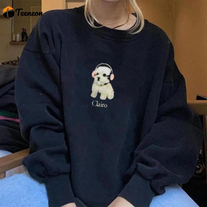 Clairo Puppy Dog Headphones Hoodie Indie Y2K Tour Merch 2023 Trending Sweatshirt 1