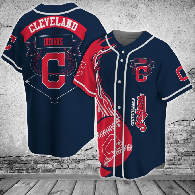 Cleveland Indians Mlb Baseball Jersey Shirt Classic 2