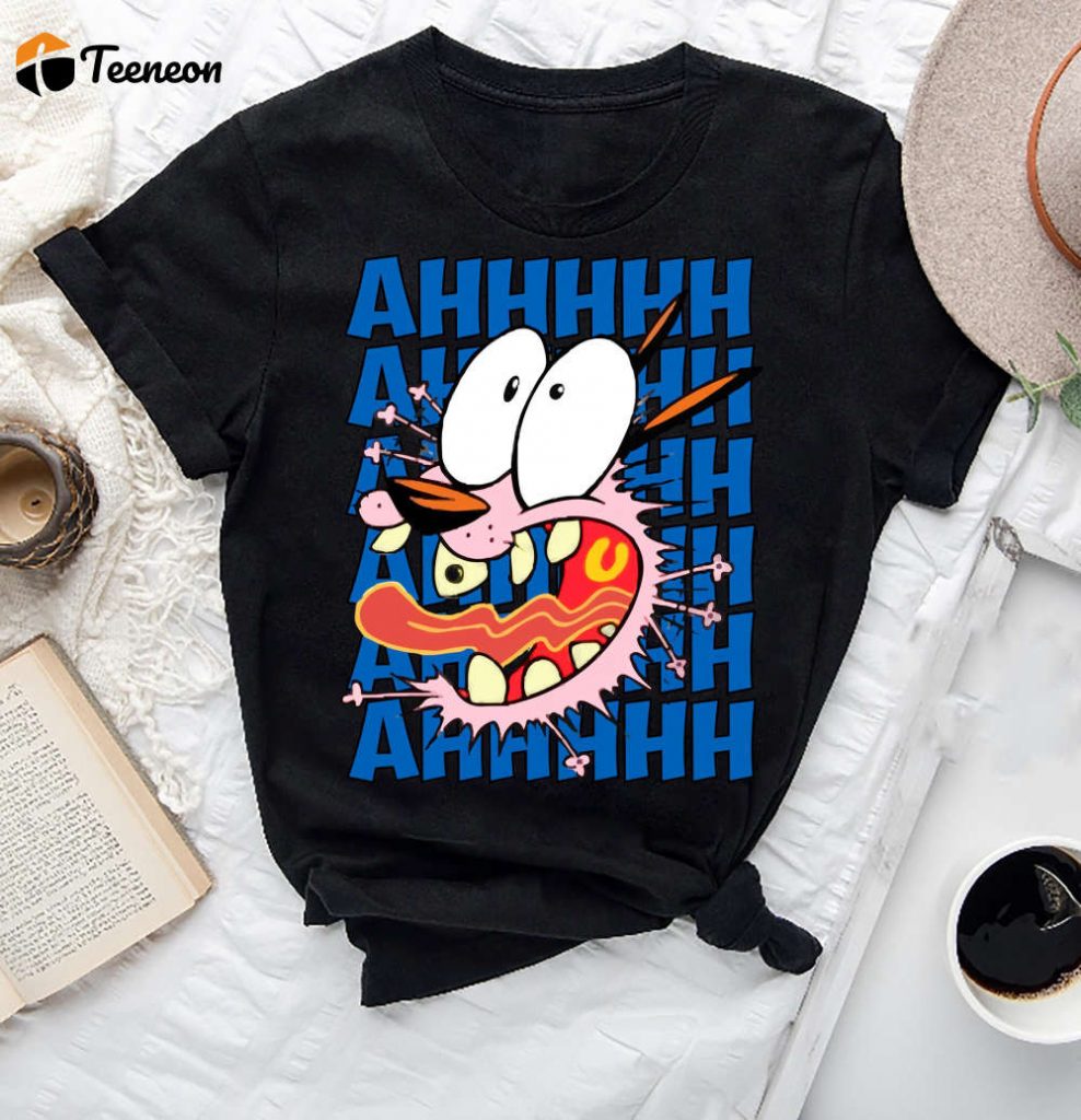 Courage The Cowardly Dog Ahhhhh Classic T-Shirt - Cartoon Network Funny Shirt 2