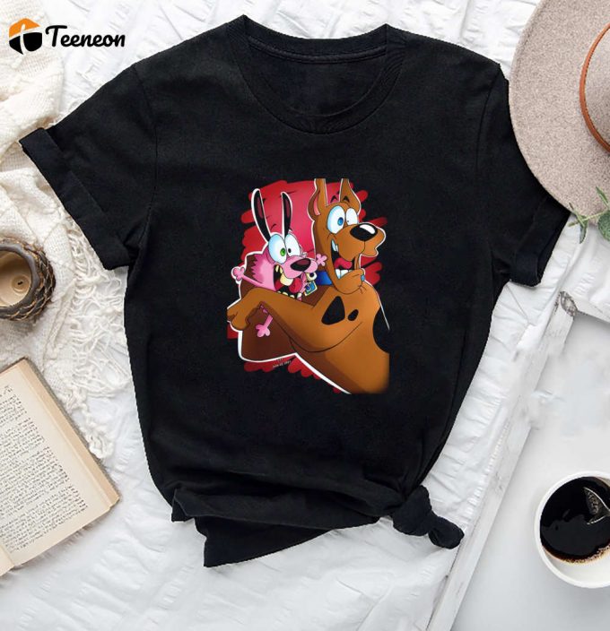 Courage &Amp;Amp; Scooby Doo T-Shirt: Vintage Cartoon Network Shirt 1