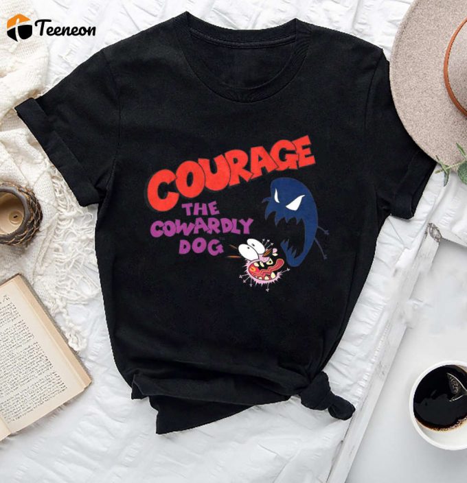 Courage The Cowardly Dog Fright Logo T-Shirt: Perfect Cartoon Network Shirt Great Fan Gifts! 1