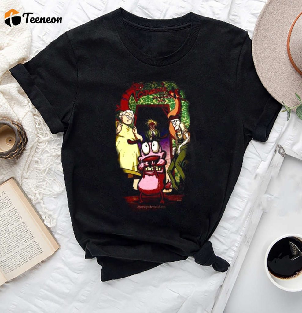 Courage The Cowardly Dog Scary Cartoon T-Shirt - Vintage Fan Gift 2