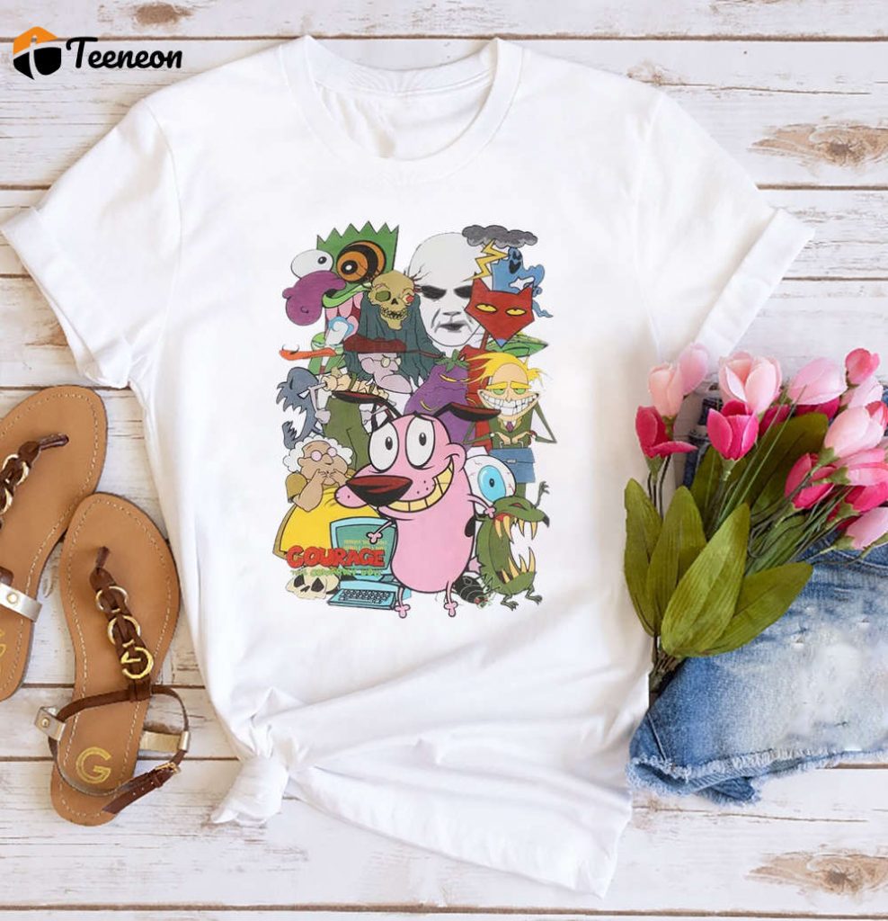 Courage The Cowardly Dog Shirt - Cartoon Vintage Fan Gift 2