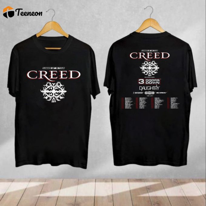 Official Creed Band Tour Merchandise: Summer 99 Tour Shirt &Amp;Amp; Fan Gifts – 2024 Tour Merch 1