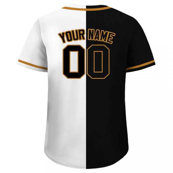 Personalized Custom Baseball Jersey With Team Name Number Men Women Youth Jersey Shirt Split Button Down Printed White Black (Keywords: Custom Baseball Jersey Team Name Number Men Women Youth Jersey Shirt Split Button Down Printed White Black) 2